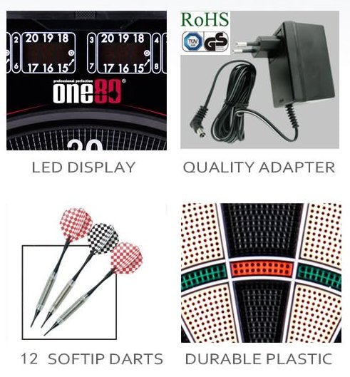 Premium Electronic Soft Tip Dartboard with Cabinet - BilliardCuesOnline | Singapore pool, snooker and billiard retailer