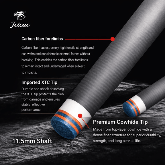 Jetcue 11.5mm Carbon Fiber Shaft - BilliardCuesOnline