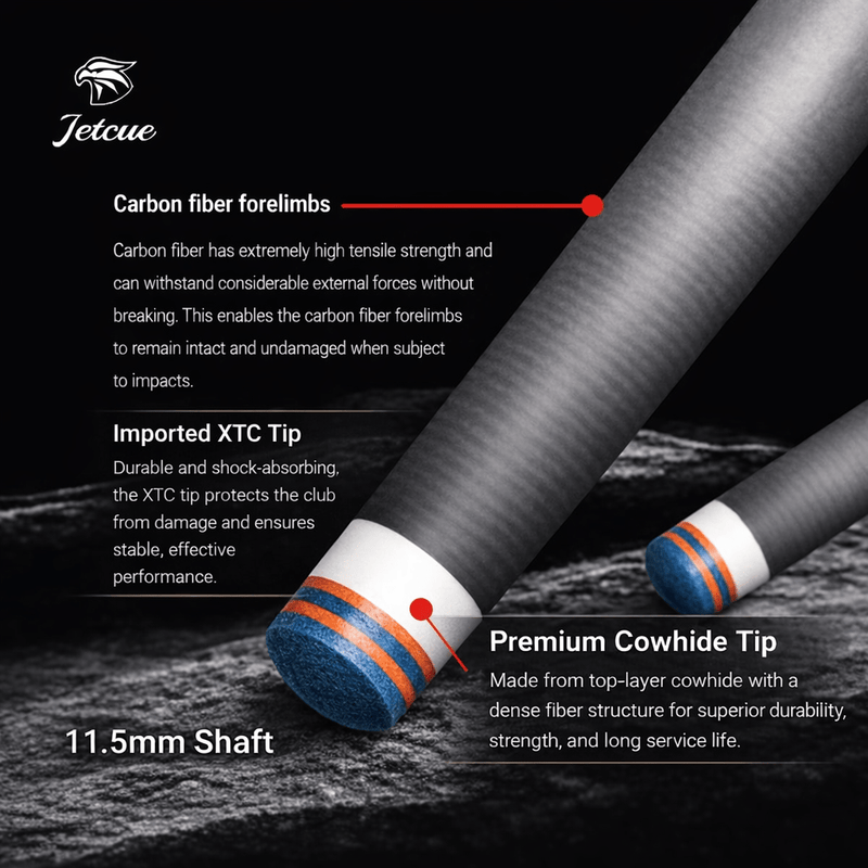Jetcue 11.5mm Carbon Fiber Shaft - BilliardCuesOnline