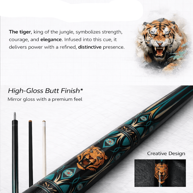 JFlowers JF60 - 06 Pool Cue (King Tiger) - BilliardCuesOnline
