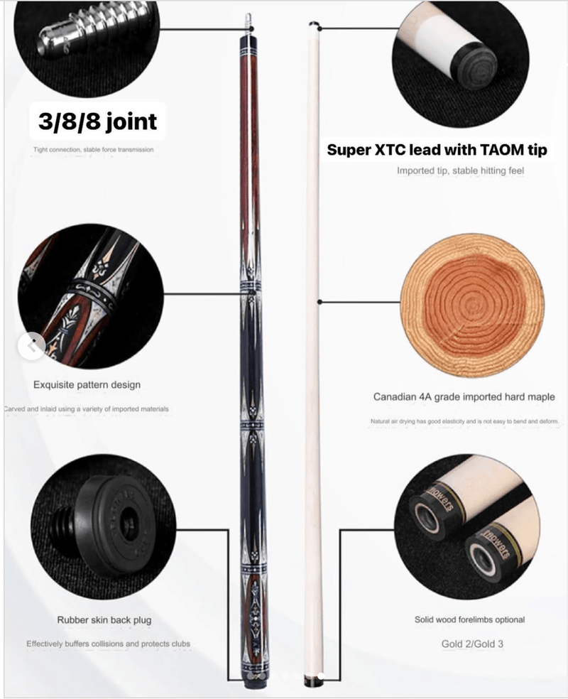 JFlowers JF90 - 17 Pool Cue - BilliardCuesOnline