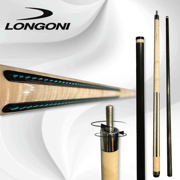 Longoni Cremona with Luna Nera Shaft - BilliardCuesOnline