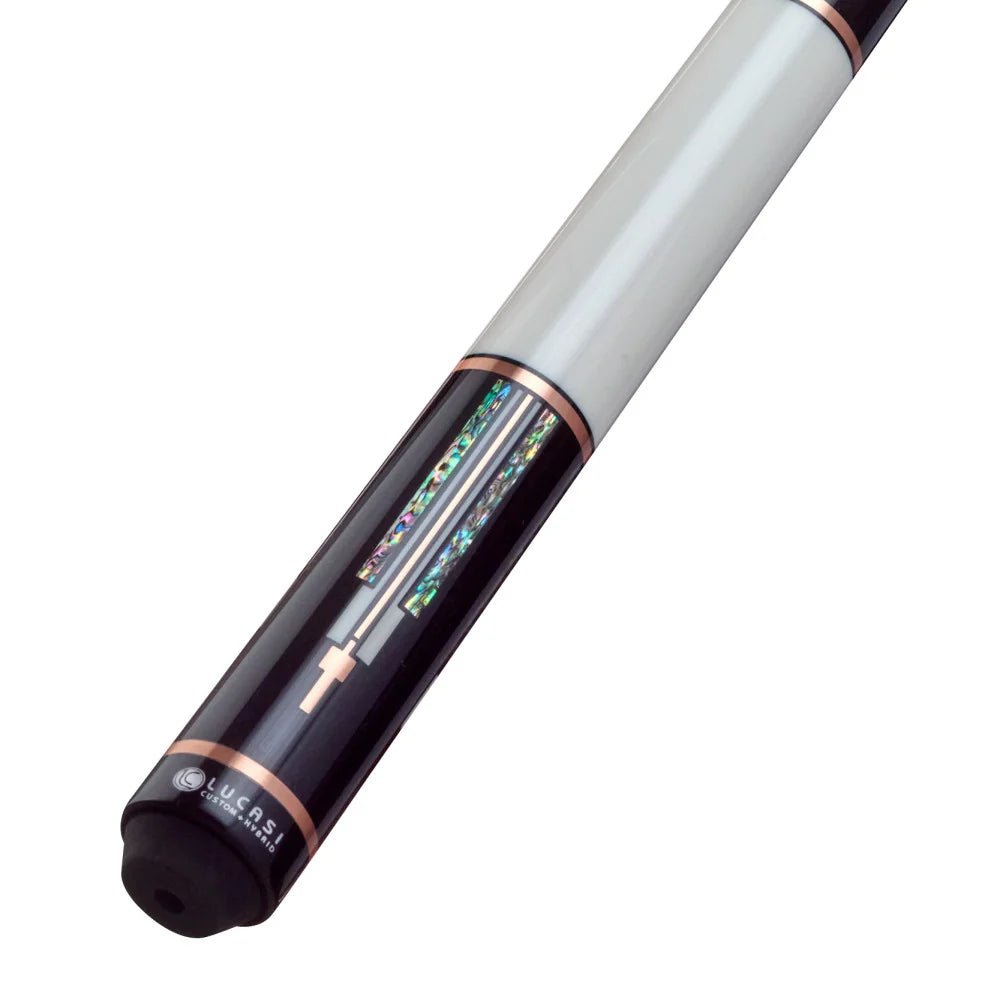 Lucasi Custom Art Deco Rose Gold Pool Cue - BilliardCuesOnline