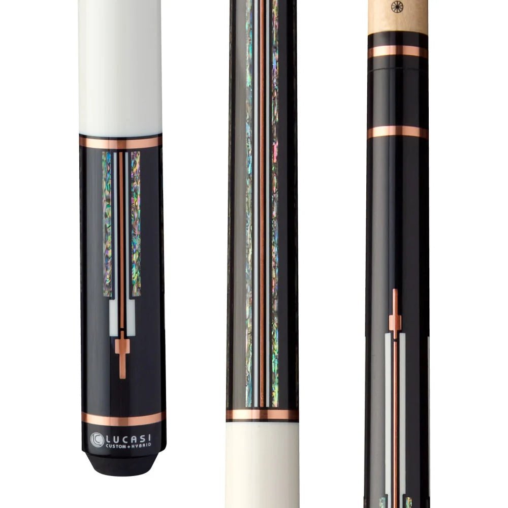 Lucasi Custom Art Deco Rose Gold Pool Cue - BilliardCuesOnline