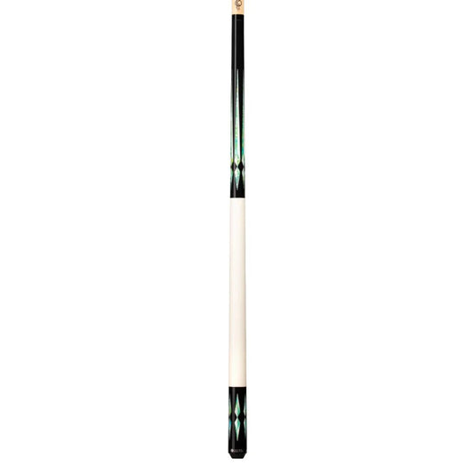 Lucasi Custom Imitation Bone & Green Blue Pool Cue - BilliardCuesOnline
