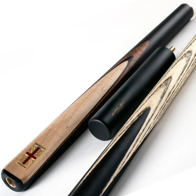 Riley England Ebony Series 4 - 3/4 Cut Snooker Cue - BilliardCuesOnline