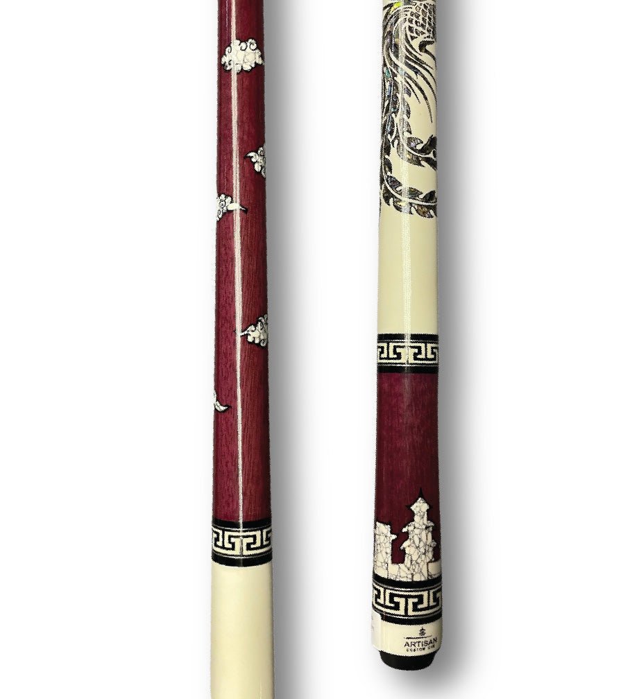 Rising Phoenix Artisan Custom Pool Cue - BilliardCuesOnline