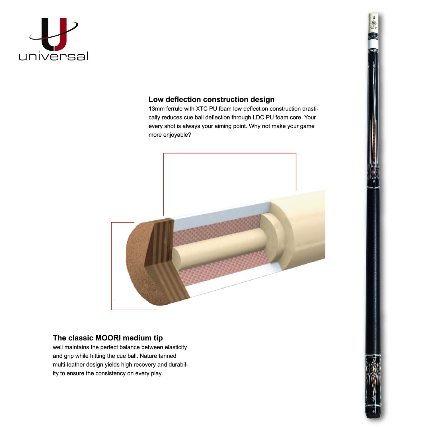 Universal Pool Cue ES 02 - BilliardCuesOnline