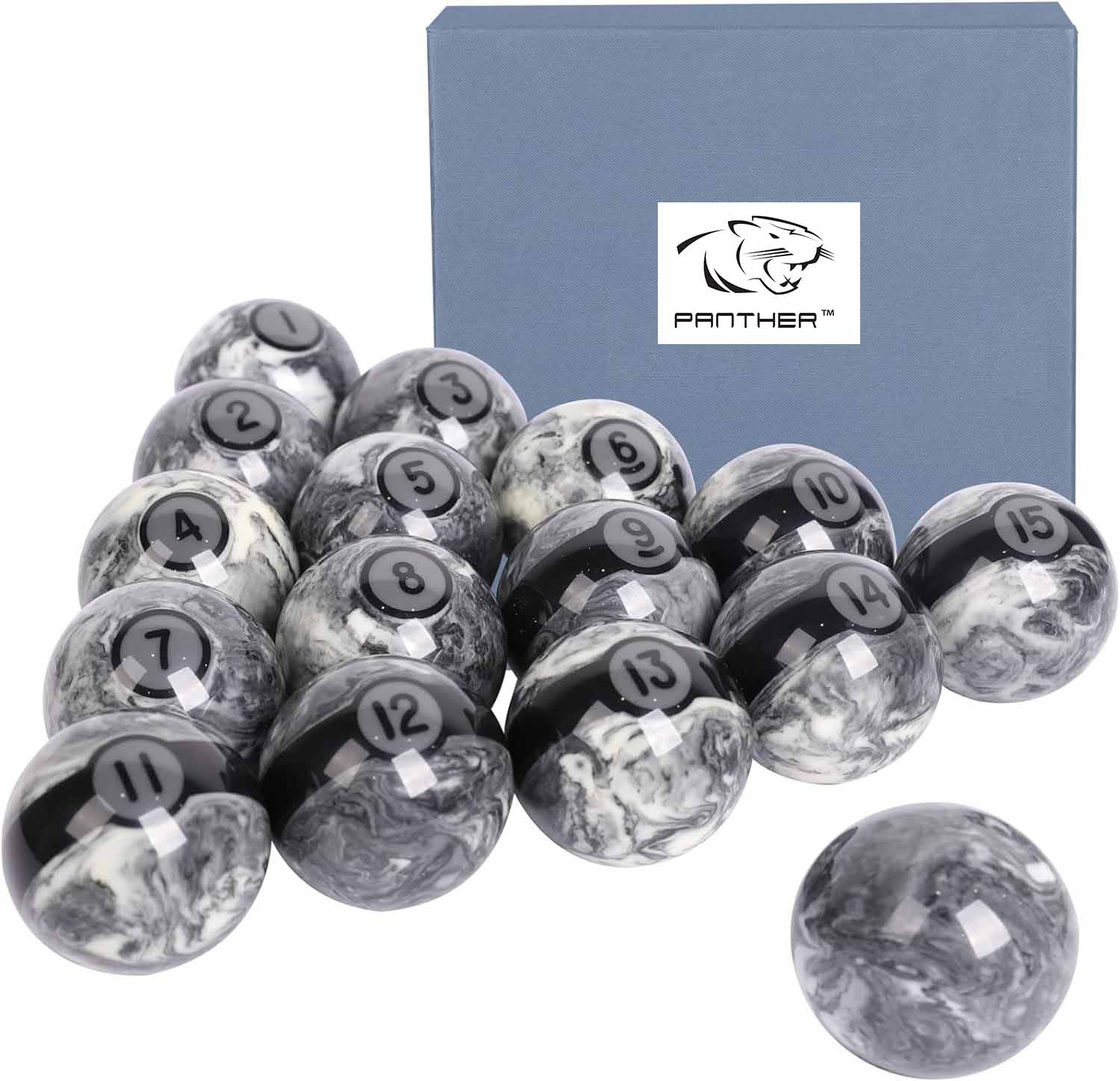 New Style Marble American Pool Ball Set - BilliardCuesOnline | Singapore pool, snooker and billiard retail and wholesaler